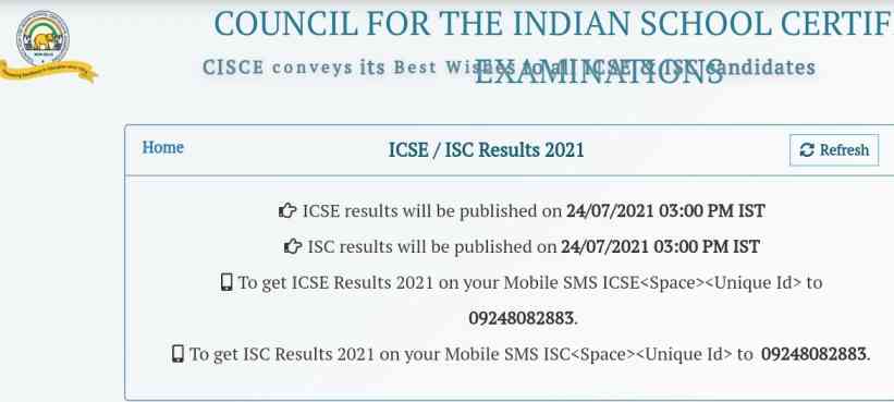 ICSE 10th Result 2021 Link
