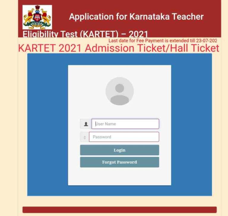 KARTET Hall Ticket 2024 Download Karnataka TET 2024 Hall Ticket at