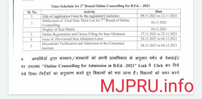 Jharkhand B.Ed 2nd Merit List 2021 (Pdf) Download JCECEB B.Ed 2nd Seat ...