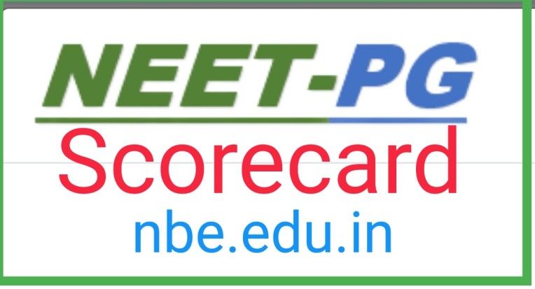 NEET PG 2021 Score Card Download Link