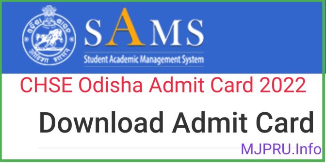 CHSE Odisha Class 12th Admit Card 2022 Download Link 