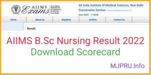 Aiims B Sc Nursing Result Out Link Aiimsexams Ac In B Sc Cut Off Marks Merit List Mjpru