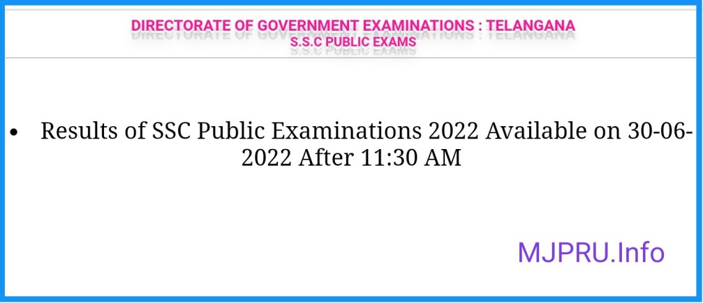 bseresults.telangana.gov.in 2022 Results Link