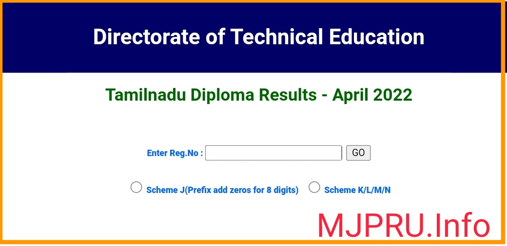 TNDTE Diploma Result 2024 Nov (OUT) Check DOTE Diploma results 2024 Scheme wise tndte.gov.in