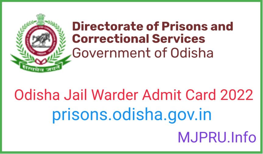 OPRB Odisha Jail Warder Admit Card 2022 Link