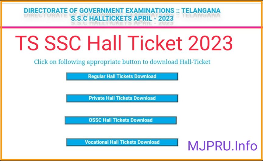 Manabadi TS SSC Hall Tickets 2023